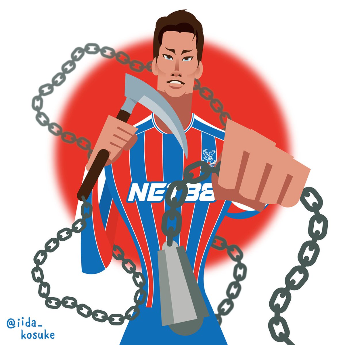 iidakosuke's tweet photo. 鎖鎌だ
 
#鎌田大地
#クリスタルパレス
#プレミアリーグ
#サッカー日本代表
#サッカー
#daichikamada
#crystalpalace
#crystalpalacefc
#cpfc
#premierleague https://t.co/S7EsMu03aX