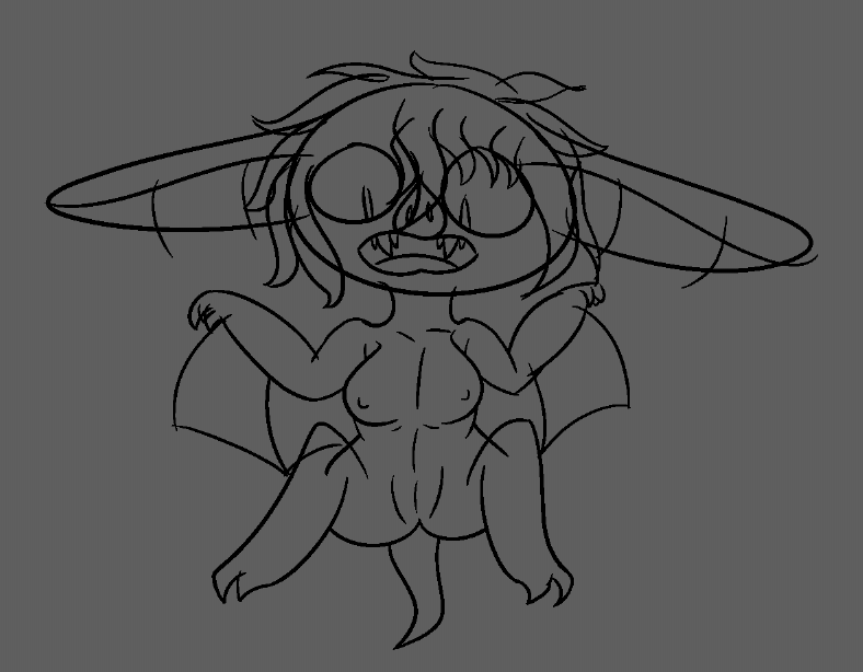 a random (and possibly vampiric) bat girl design I made a while back