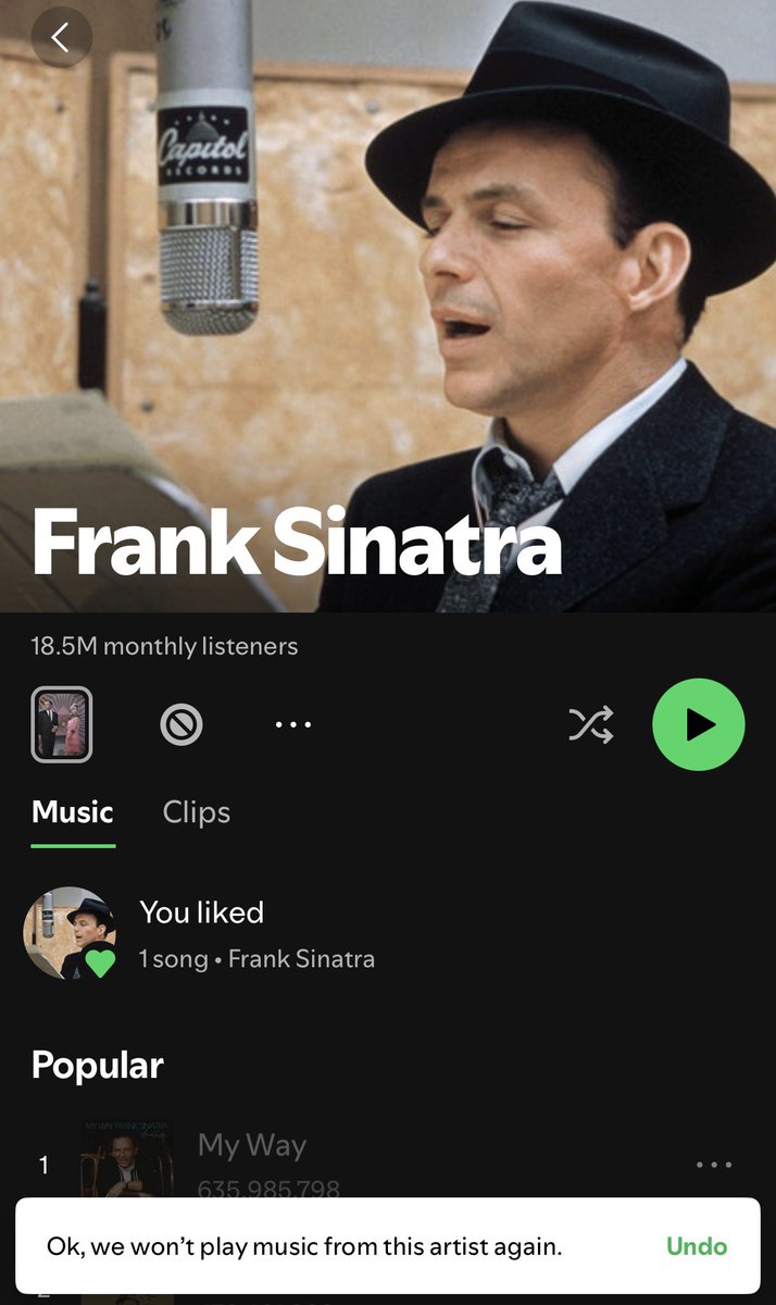 alexmcqueent's tweet photo. red sox lost so i blocked frank sinatra https://t.co/wfmIrvrYBl