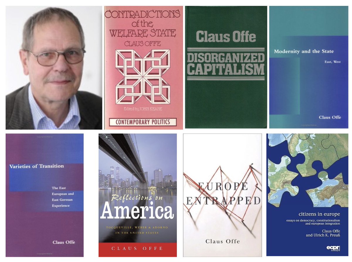 GerardoMunck's tweet photo. 𝗖𝗹𝗮𝘂𝘀 𝗢𝗳𝗳𝗲

German sociologist Claus Offe has passed away. 

He made many key contributions to our understanding of the relationship between the state and capitalism, the welfare state, social movements, governance, and Europe. 

These are some of his main works.👇 https://t.co/mz4epJA8ah