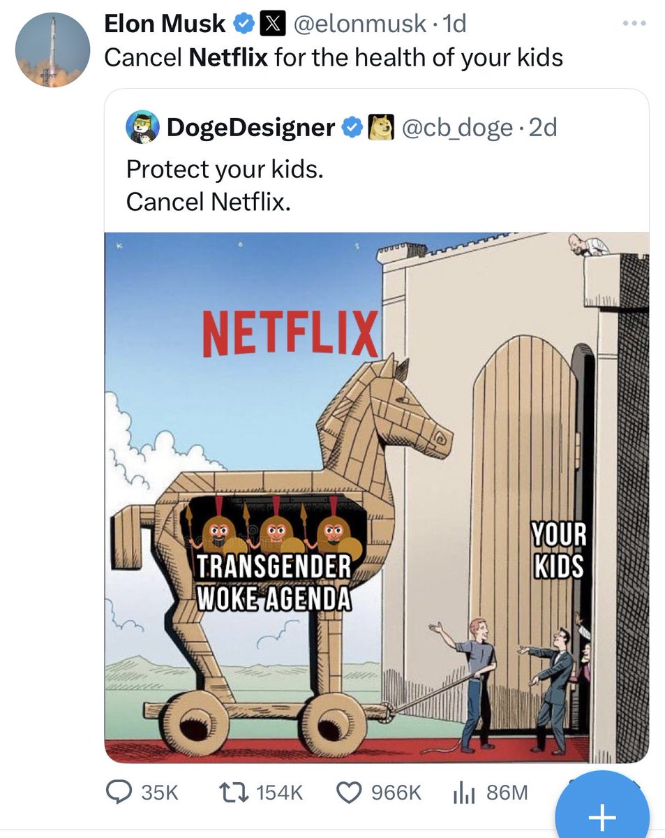 goodsuniteus's tweet photo. Do we think @elonmusk would be raging against @netflix if they were contributing millions to Republicans instead of Democrats? https://t.co/isYroPcY2v