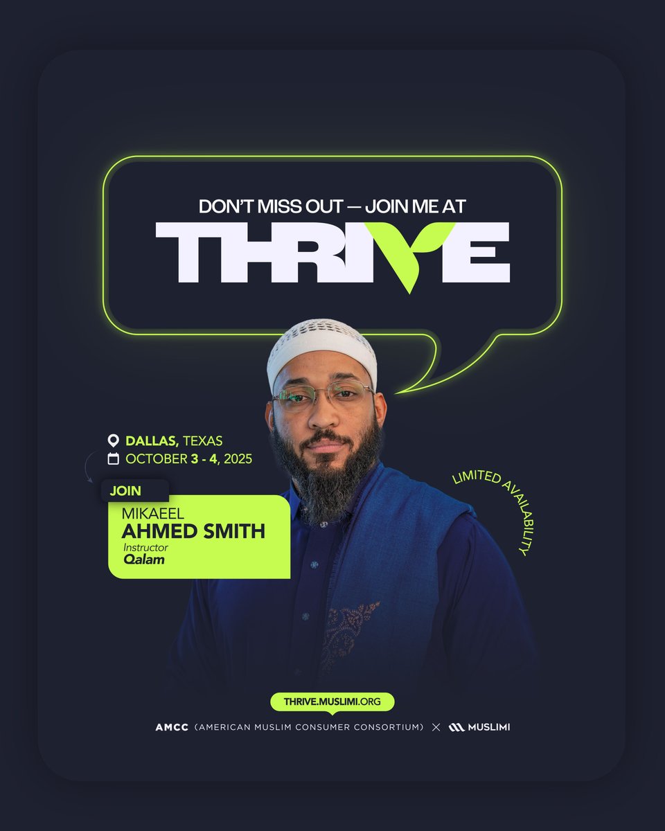 Meet Shaykh Mikaeel Ahmed Smith – teacher, author, and spiritual guide.

Today, he is recognized for his work in exploring the moral and emotional intelligence of the Prophet Muhammad ﷺ, inspiring Muslims to nurture hearts alongside minds.

#Thrive2025