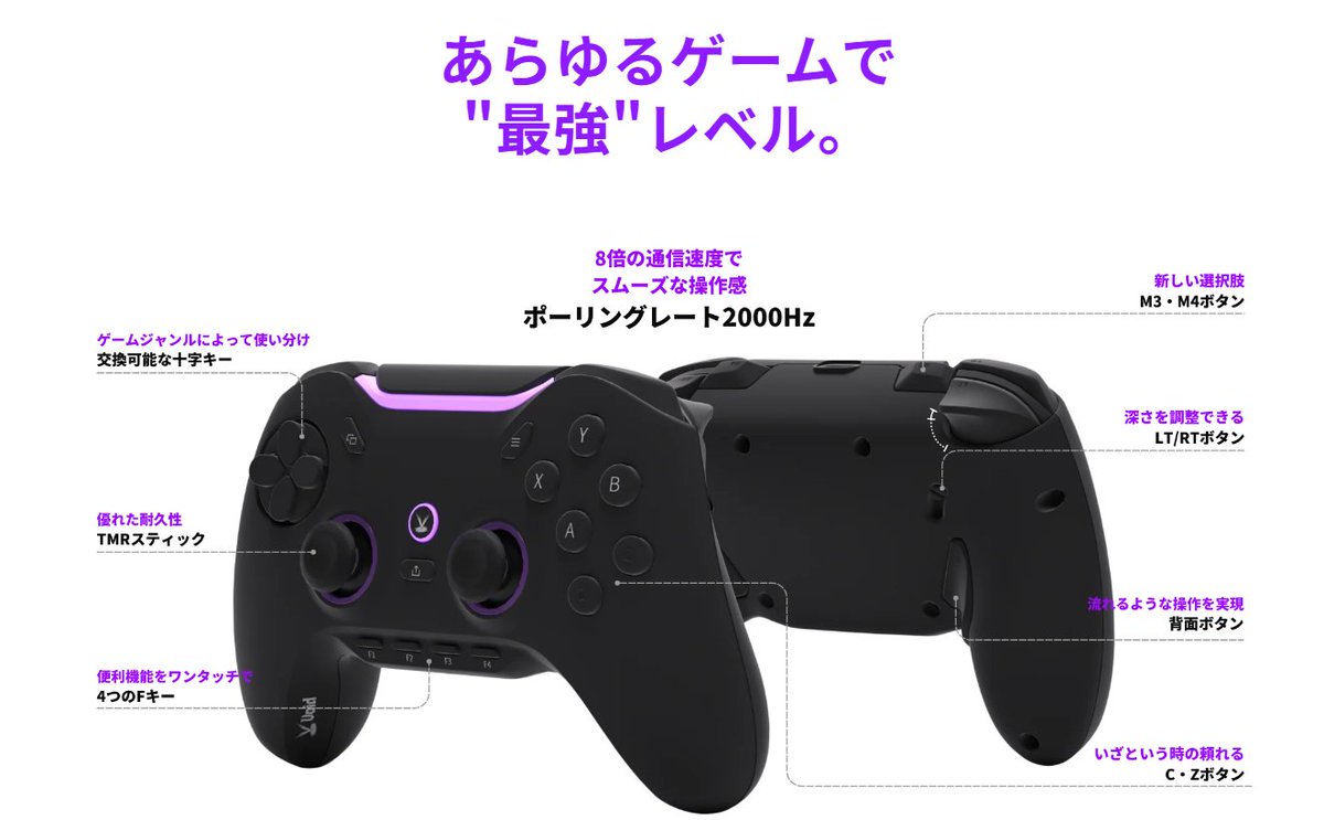 Void GENESIS　背面ボタン・ショルダーボタン 新発売のコントローラーVoid GENESIS買いました。 背面ボタンあって