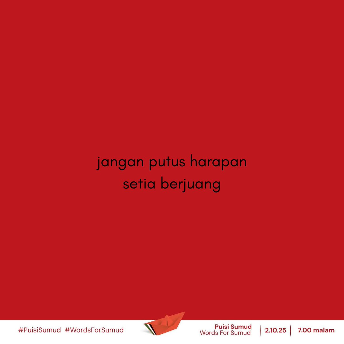sijasad's tweet photo. Bos saya pernah kata "ada banyak jalan ke syurga" dan saya rasa ada juga banyak cara untuk berjuang.
#PuisiSumud #WordsForSumud #SumudNusantara #Stand4Sumud
#STAND4SUMUD https://t.co/OmG1g5f3T2
