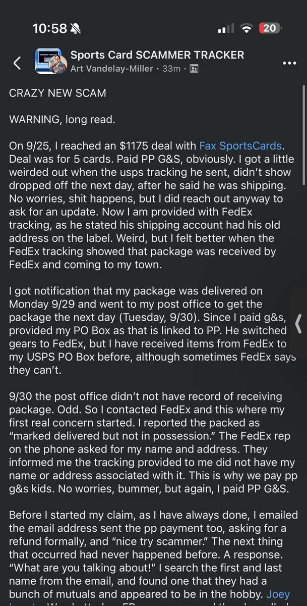 ALTPEPEEEEEEE's tweet photo. Holy fuck read this new scam…stay safe out there buying cards…. https://t.co/zCKB864C7y