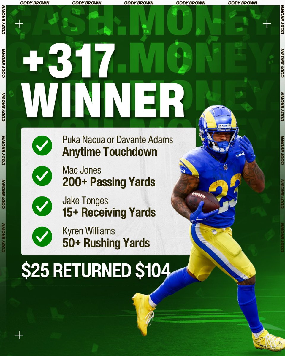 Cody Brown Bets tweet media