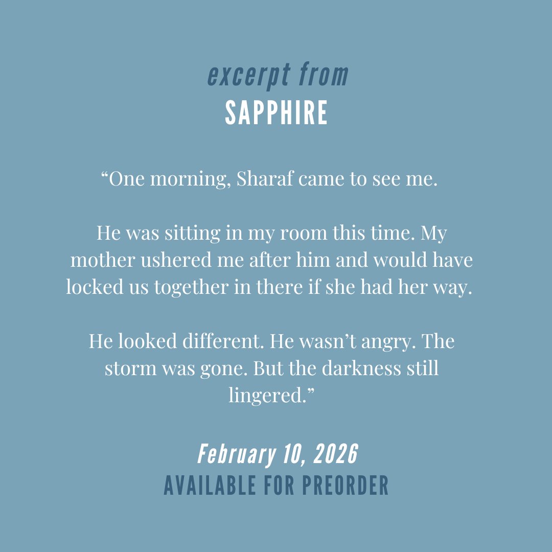 Need a quick, punchy story to take your breath away? 

We recommend ✨preordering SAPPHIRE by K. Mostafa ✨ to fill that reader's desire! This novella will have you reading it in one sitting.