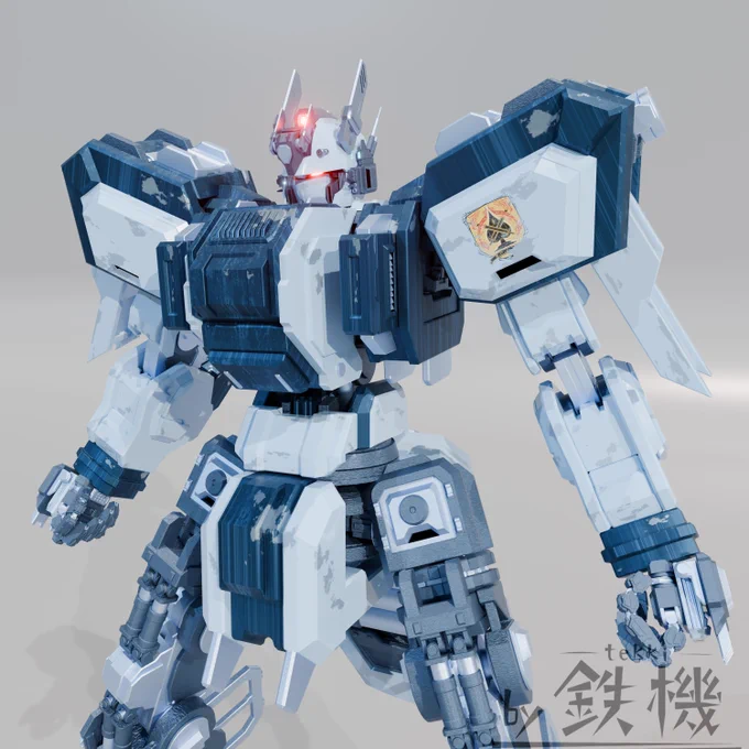 肩と腕の外装も出来た!! という訳で、上半身のアーマーはこれでほぼ完成! 自分好みのマッシブな上半身に仕上がったため、「キミ、もしかしてめちゃくちゃイケメンロボなんじゃないか???」となっている