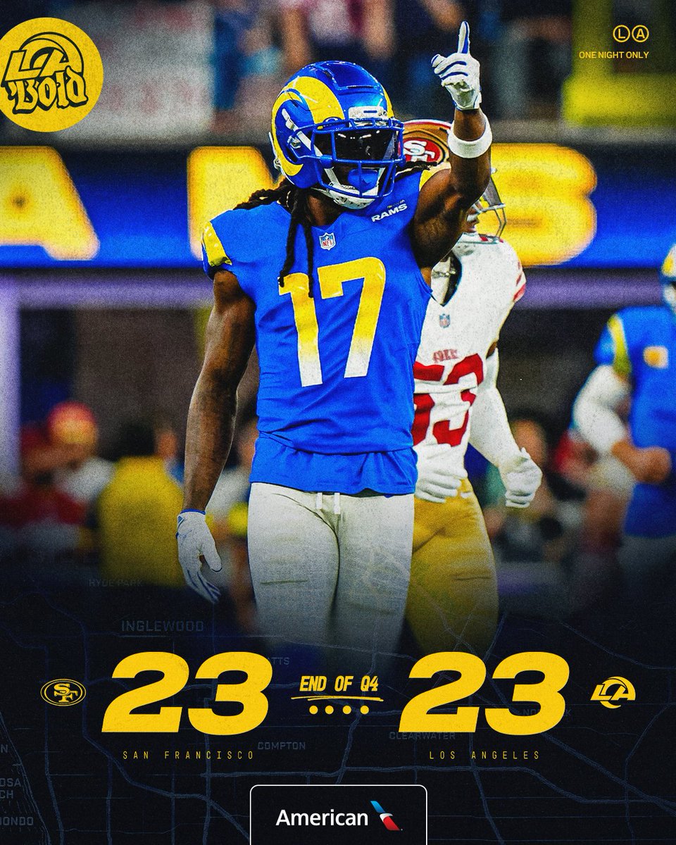 RamsNFL's tweet photo. We're headed to OT. https://t.co/8UcJcEw7Th