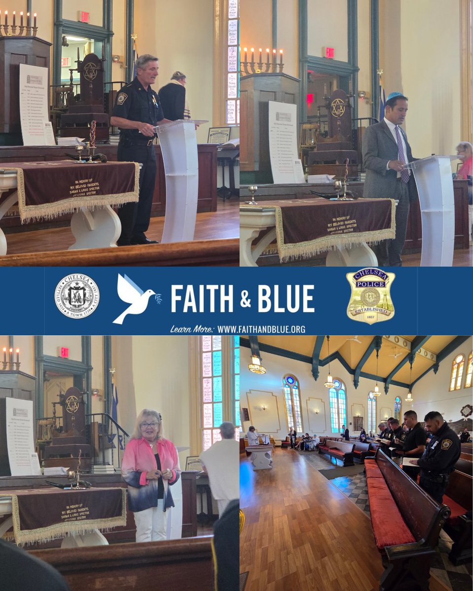 CityofChelseaPD's tweet image. Faith & Blue Kickoff
Today, CPD joined the community at Temple Emmanuel for our first Faith&Blue of the month, led by Rabbi Oksana Chapman.
Hope to see you at the next one!
All are welcome. Every faith, every neighbor, every voice.
#ChelseaPolice #FaithAndBlue #CommunityStrong