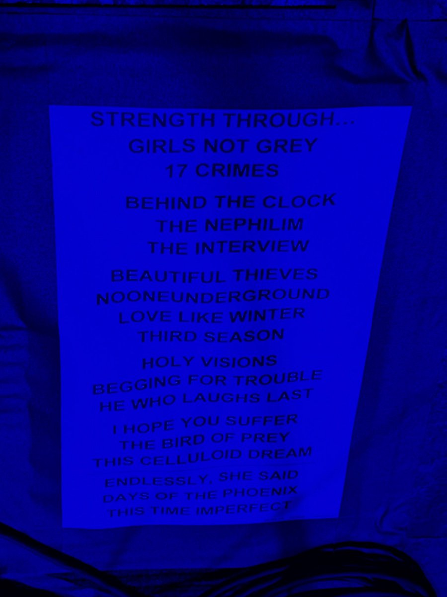 Oct. 2, 2025 - Detroit, MI Set List