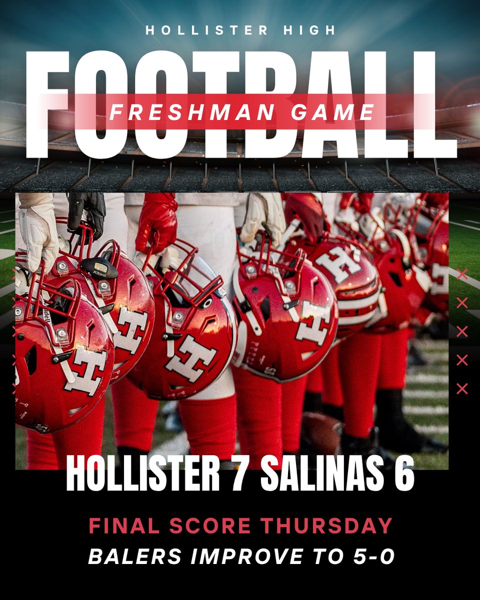 The Baler freshman football team improved to 5-0 on the season with a 7-6 road win over Salinas on Thursday.