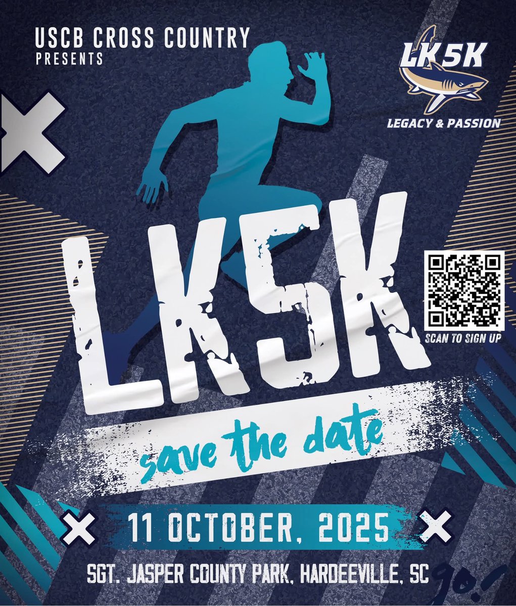 Next Saturday is our alumni and community walk/run! This will follow our one and only home XC meet. Please use the link below to join us or scan the QR code on the flyer. 🦈🦈

#ncaa #trackandfield #xc #explorepage #ncaa #D2 #finsup

uscbeaufortxctrackandfield.com/?fbclid=PAZnRz…