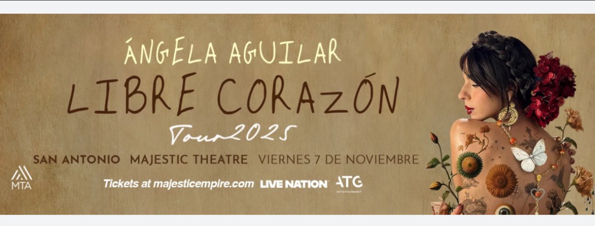 Ya casi! San Antonio don’t miss out ! 
Buy your tickets on <a href="/Ticketmaster/">Ticketmaster</a> <a href="/AngelaAguilar__/">Ángela Aguilar 🇲🇽</a>