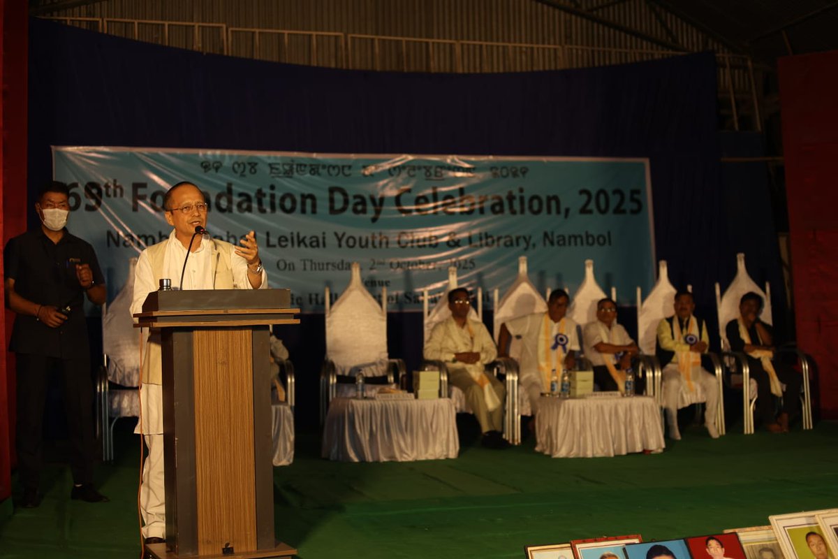 thbasantasingh's tweet photo. It was a pleasure to join this special occasion, recognise the club’s contributions to community development and youth engagement, and pay tribute to the members who helped build its legacy.
🙏
#69thFoundationDay #NambolSabalLeikai https://t.co/ymiYVoTiGB
