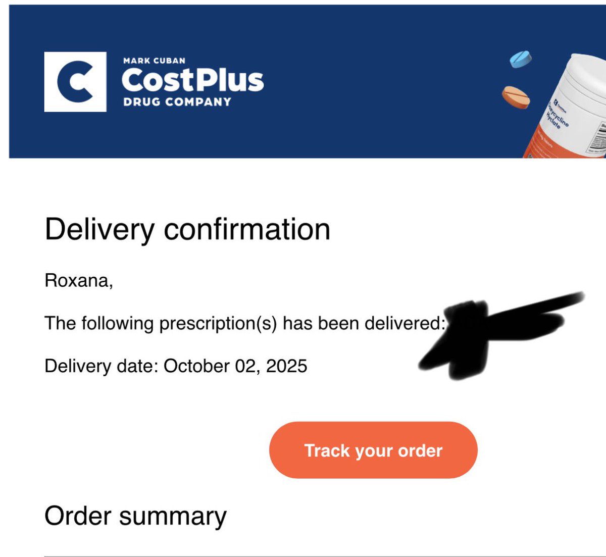 roxanastahl2's tweet photo. I never post, but this is worth it. Love you @mcuban! My insurance wouldn’t cover my $500 prescription and @costplusdrugs got it to me for $30 with shipping. Thank you for caring about people, not greed! https://t.co/jVroNq2KZ0