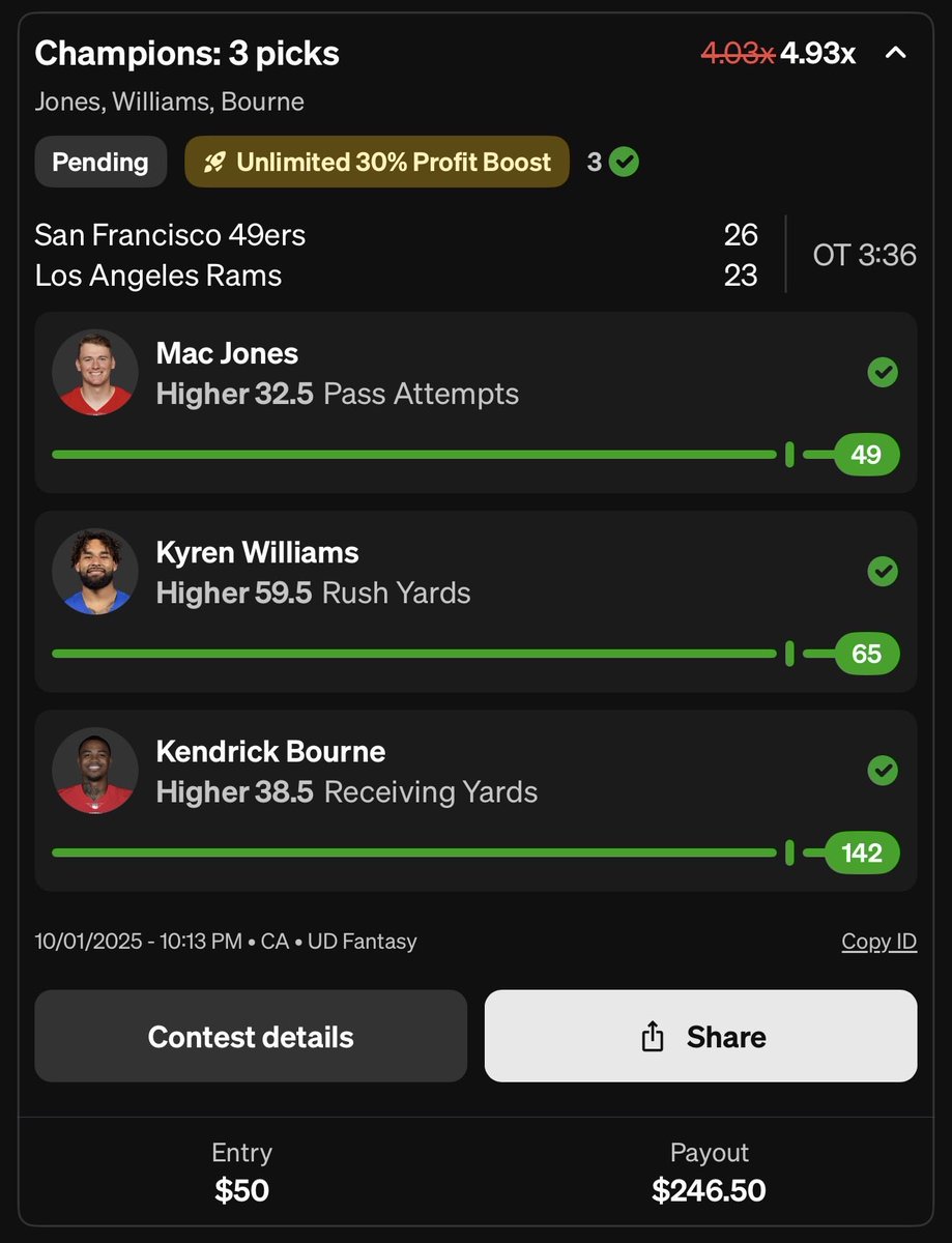 YourFriendKyle_'s tweet image. 🚨 $200 TO A RANDOM RETWEETER 🚨

After hitting 7 MLB entries in a row we just FULL SWEPT NFL. The craziest stretch I&apos;ve ever seen.

IF YOU PLAY $5 ON UNDERDOG USING CODE *KYLE* YOU GET $100 FOR FREE!

play.underdogfantasy.com/p-yfk

SHOW ME THEM WINNING PLAYS FROM TODAY IN THE REPLIES!