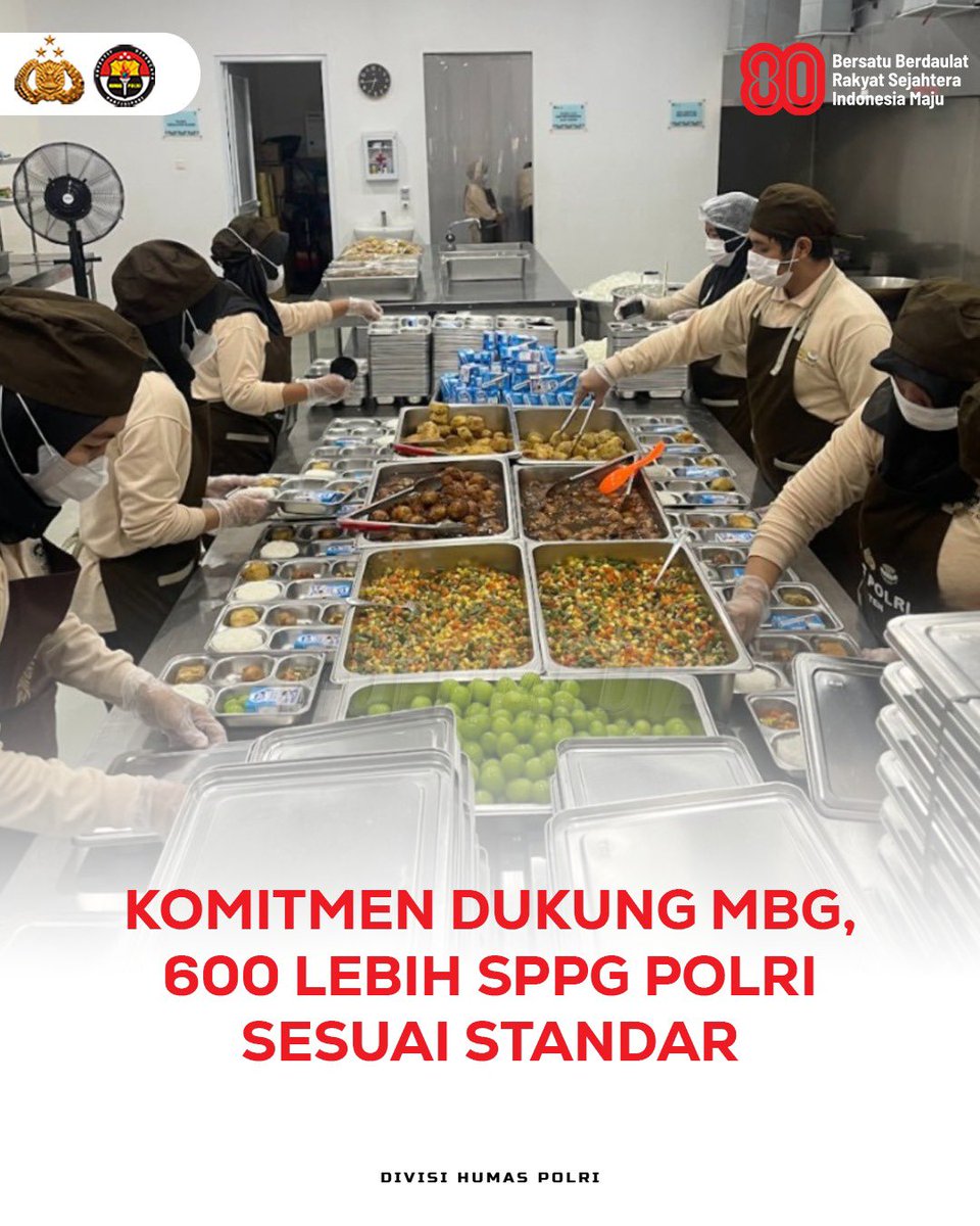 polres_mansel's tweet photo. Komitmen Polri dalam Wujudkan Visi Misi Pemerintah dengan menghadirkan dapur sehat dan aman melalui Satuan Pelayanan Pemenuhan Gizi (SPPG) mendapat apresiasi dari berbagai pihak, salah satunya DPR RI. https://t.co/LE66agDjz1