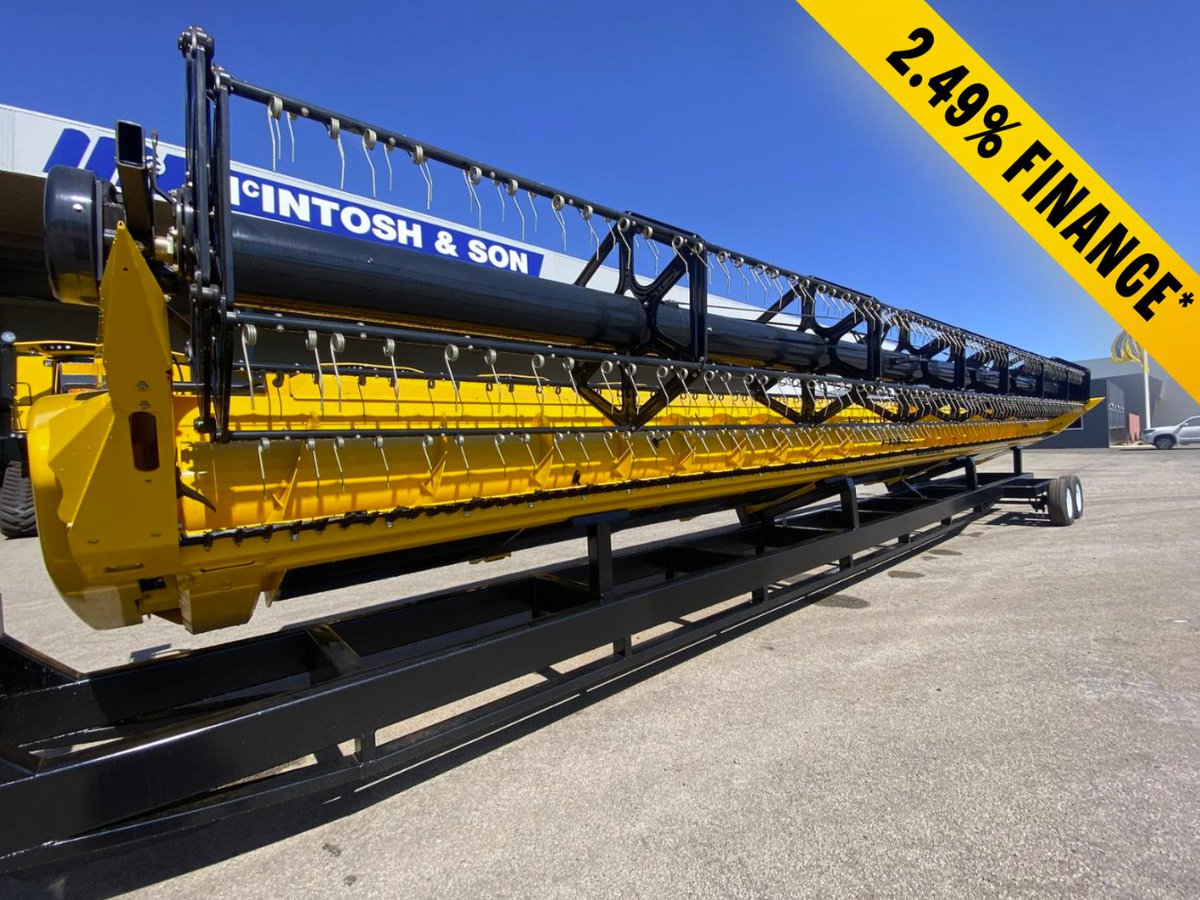 The New Holland 41ft Varifeed Front is available now – but not for long.

For just $165,000 inc, with 2.49% finance and a 20% deposit*, you can:
✅ Boost harvest efficiency
✅ Reduce downtime
✅ Handle canola with confidence

Contact our team today 👉 loom.ly/dPNOsEY