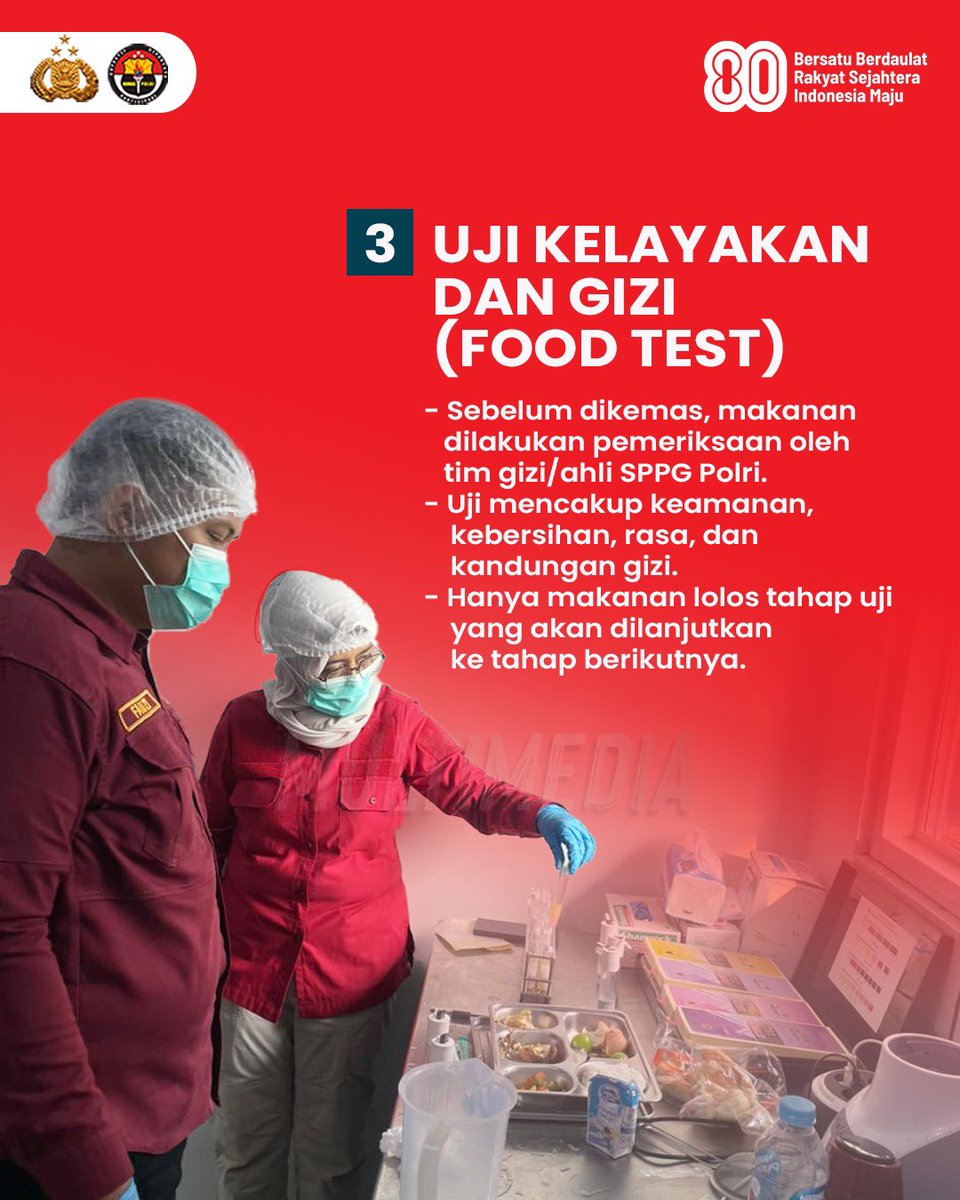 polres_mansel's tweet photo. Polri hadir bukan hanya menjaga keamanan, tapi juga memastikan generasi bangsa tumbuh sehat dan cerdas. Melalui Satuan Pelayanan Pemenuhan Gizi (SPPG), setiap tahapan makanan bergizi gratis diawasi dengan ketat, mulai dari pemilihan bahan makanan, https://t.co/tH16HmR0GB