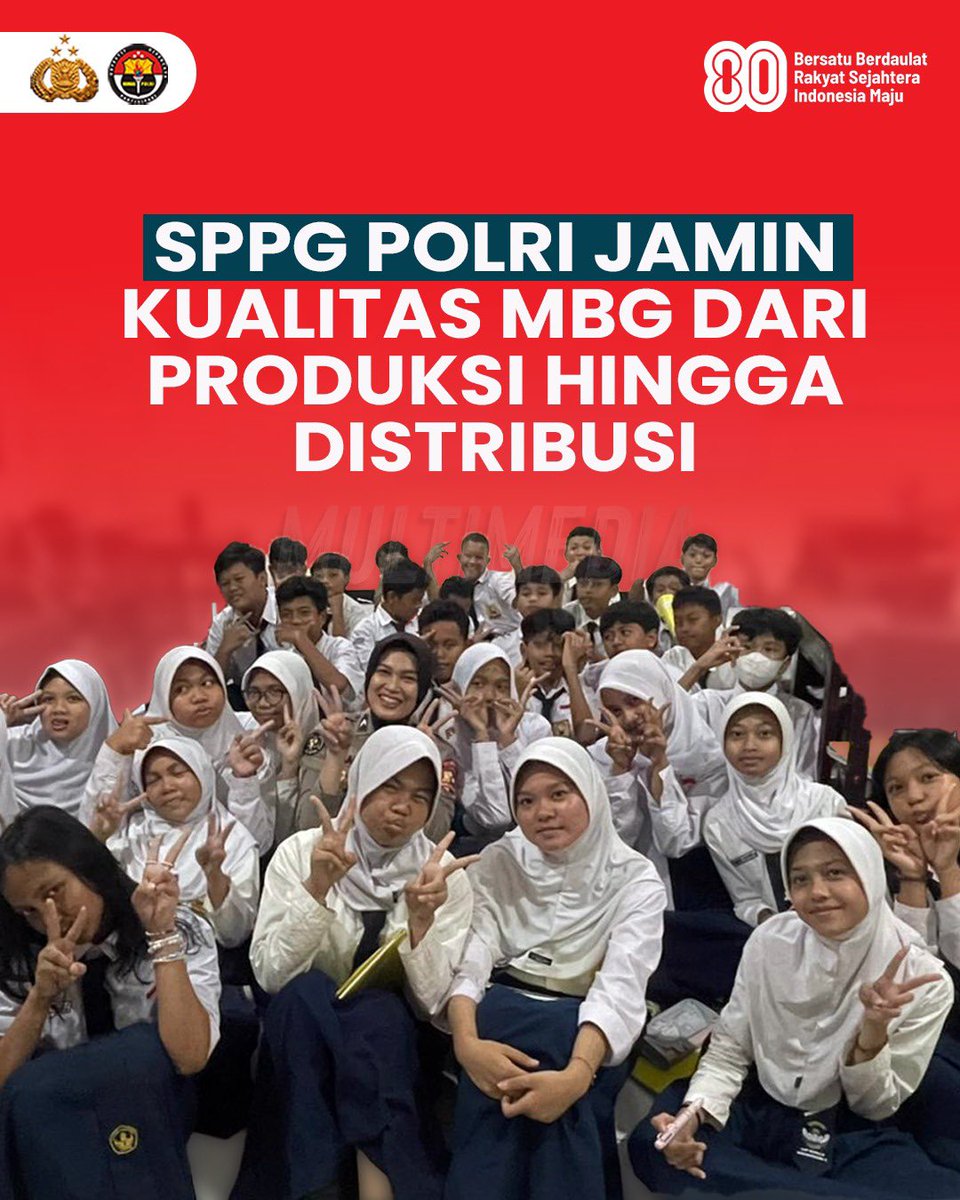 polres_mansel's tweet photo. Polri hadir bukan hanya menjaga keamanan, tapi juga memastikan generasi bangsa tumbuh sehat dan cerdas. Melalui Satuan Pelayanan Pemenuhan Gizi (SPPG), setiap tahapan makanan bergizi gratis diawasi dengan ketat, mulai dari pemilihan bahan makanan, https://t.co/tH16HmR0GB