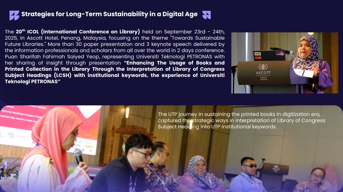 IRCUTP's tweet photo. Congratulations to IRC team 👏

📷 Keep up the great work in shaping the future of libraries!

#UTPinME #LetsgotoIRC #ICOL2025 https://t.co/z6Okcwy3bx