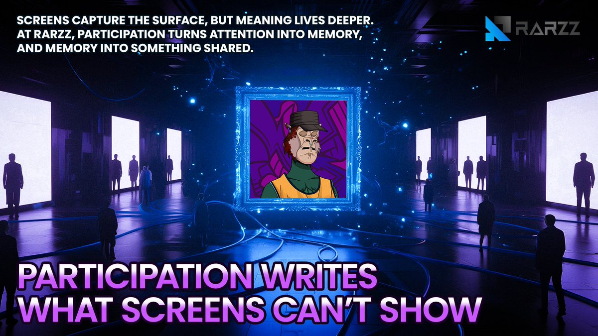 rarzz_1's tweet image. 👣 On Rarzz, what matters isn’t what you see, it’s what you feel.
🖼 Screens show frames. We build meaning.
🌱 Here, participation anchors stories in memory, in belonging.
💎What lasts isn’t stored. It’s shared.

#Rarzz #NFTPlatform #SharedMeaning #EmotionalDesign #FutureTogether