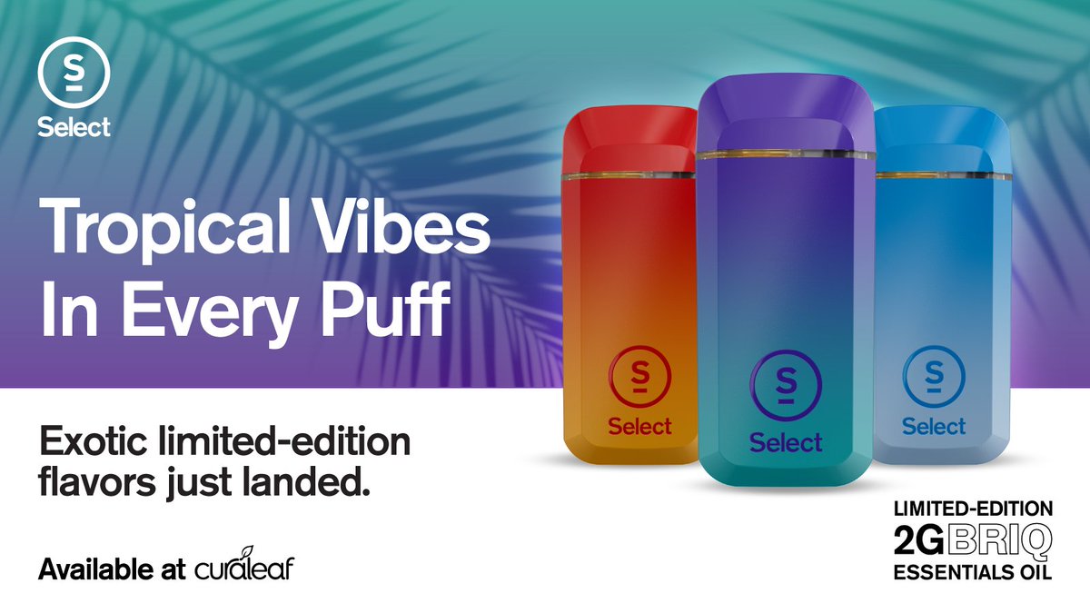 Stay on island time ☀️🏝 Limited-edition custom 2G Briqs from Select just landed, bringing you endless tropical vibes wherever you are. Find your escape with mouthwatering island flavors worth the voyage.