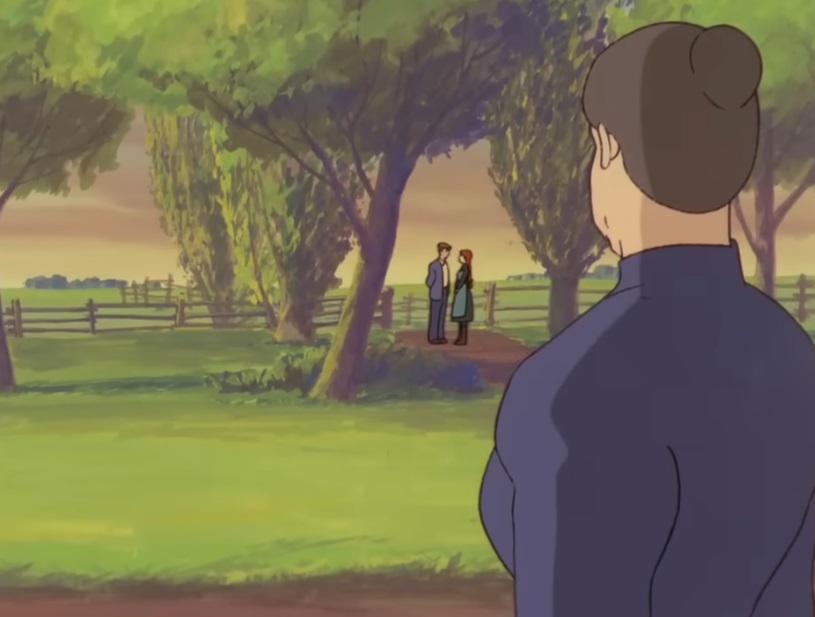 ANitpicker's tweet image. その昔ギルの父と恋仲だったマリラ。ギルを子どもの頃から見るたびに「遠い昔に自分の我儘な誇りがなかったら自分の息子だったかもしれない」と密かに思ってて、アンとギルの結婚で「その過ちが訂正できる、古い苦痛から善が生まれた」としみじみするの、幸せが甘苦くてちょっと切ない。#赤毛のアン