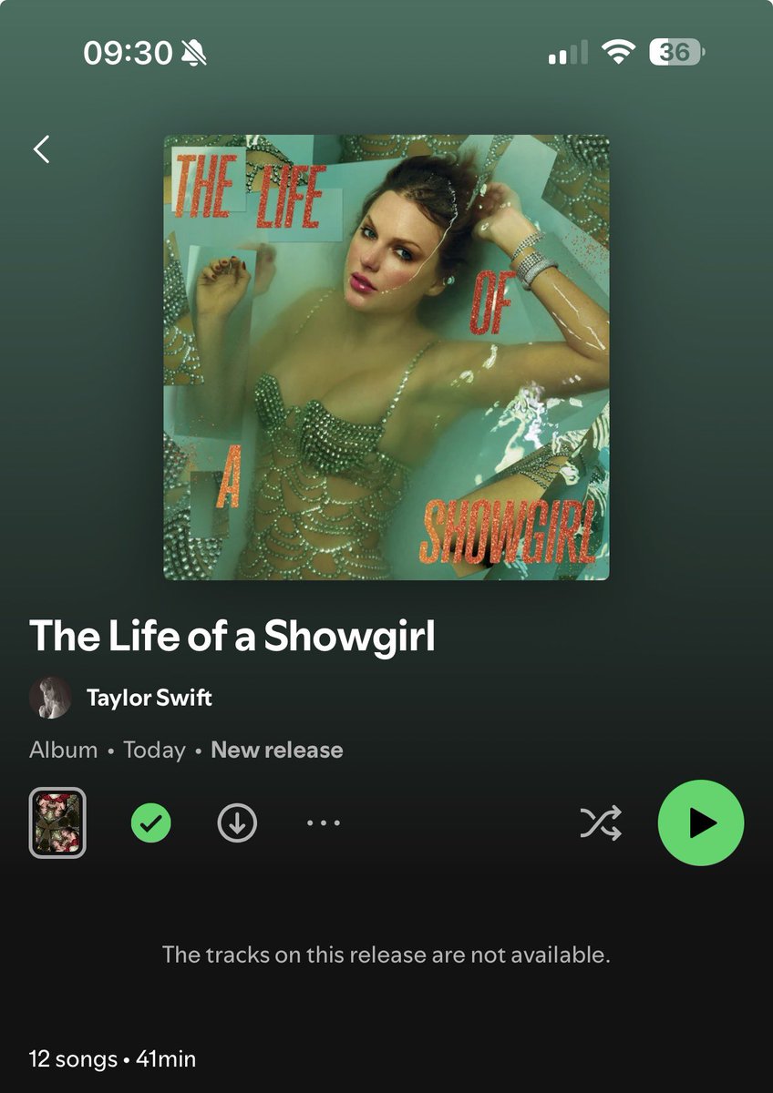 ChughLuv's tweet photo. SPOTIFY HAS CRASHED UPON THE RELEASE OF #TheLifeofaShowgirl https://t.co/QIYcGjbfCf
