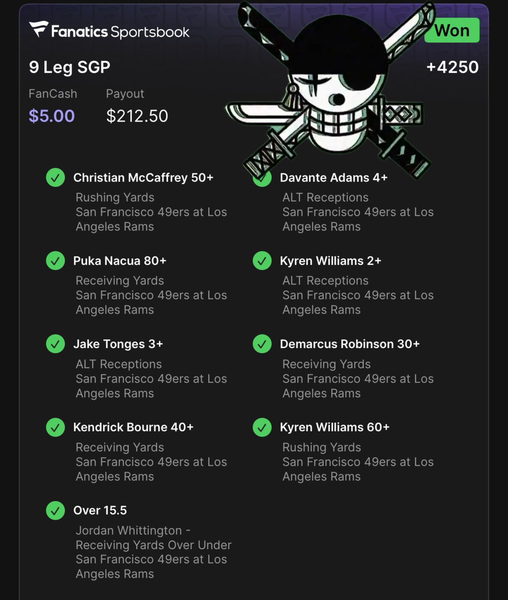 DomDoesDamage's tweet image. $100 GIVEAWAY LIKE COMMENT RETWEET TO ENTER🔥🔥🔥

+4250 ✅ 9 LEG SLIP SLASHED THE BOOKS ⚔️⚔️⚔️