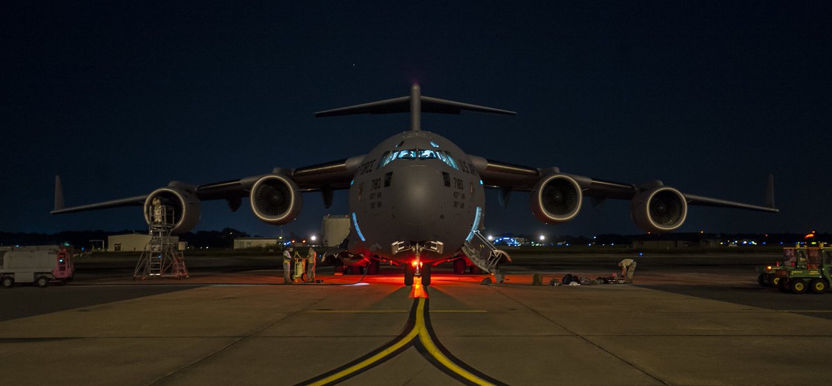 LebanonJets's tweet photo. #UnitedStates AirForce #USAF 1st arrival into Lebanon for October early this morning was C17 #MOOSE57 at 2:30am left around 4am- no ADSB track, unknown origin/destination & no registration available https://t.co/RXi2svIjP8