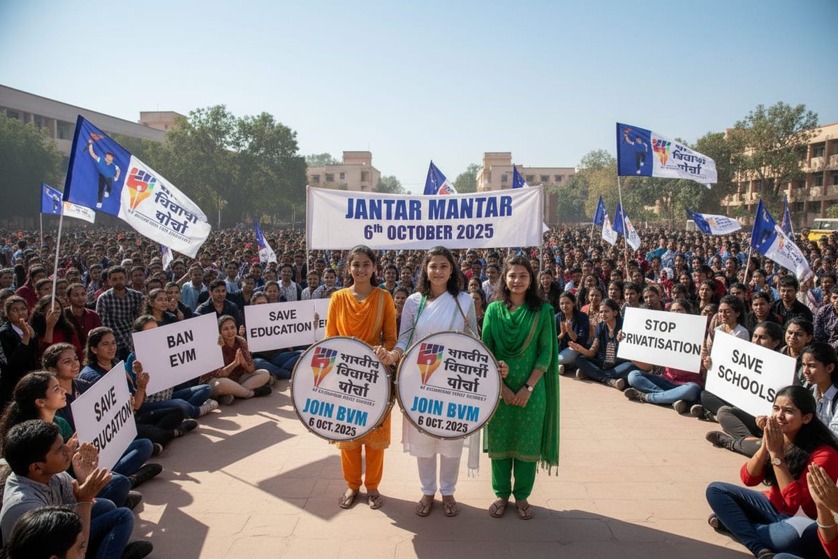 दिल्ली में 6 Oct की रॅली के प्रचार प्रसार से सरकार में खौफ निर्माण हूई हैं.

छात्र संघटना भी bvm का सपोर्ट कर रही है.

ऐतिहासिक महारॅली होगी.
#6thOct_chaloDelhi