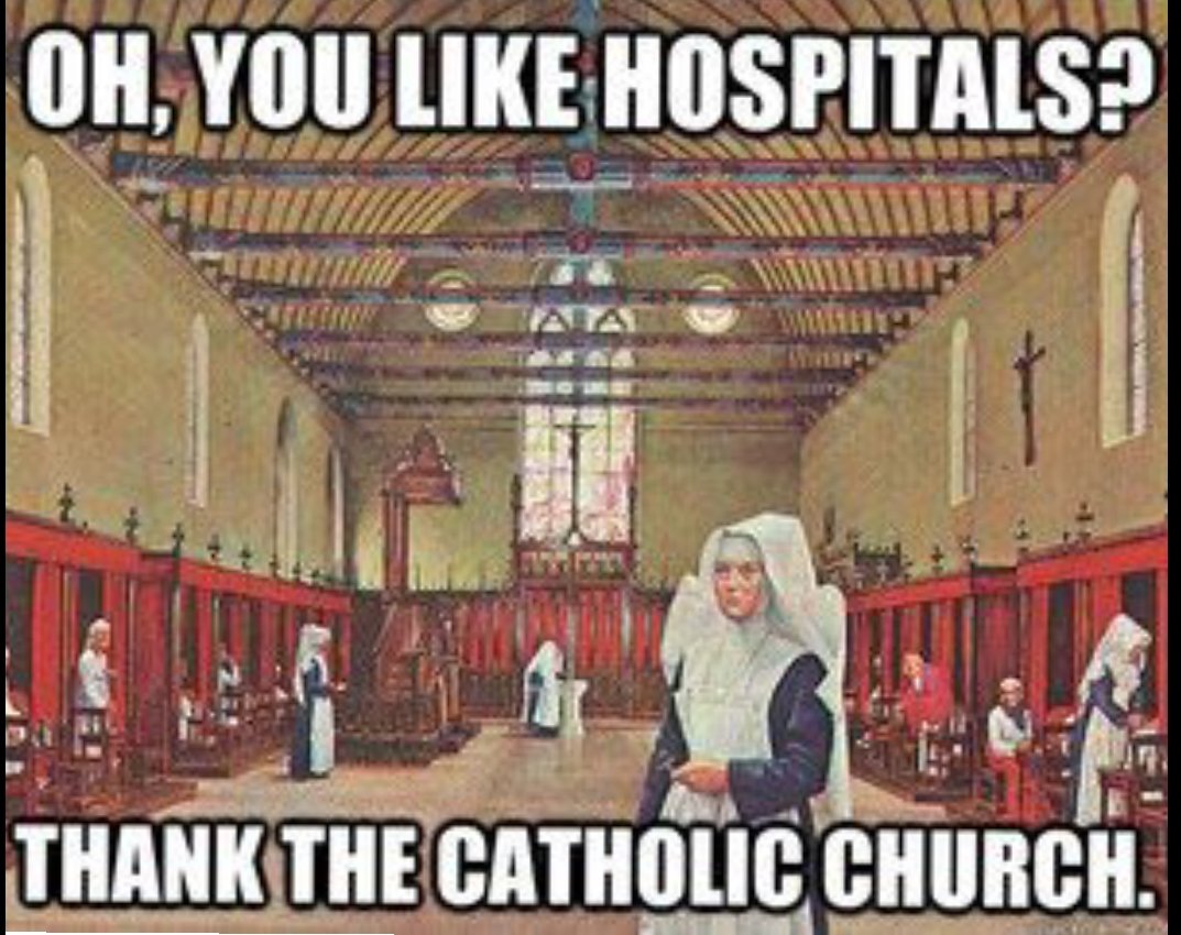 By the High Middle Ages, nearly every major European city had at least one hospital, almost always run by the Church. The organizational model of Catholic hospitals laid the foundation for the modern hospital system.