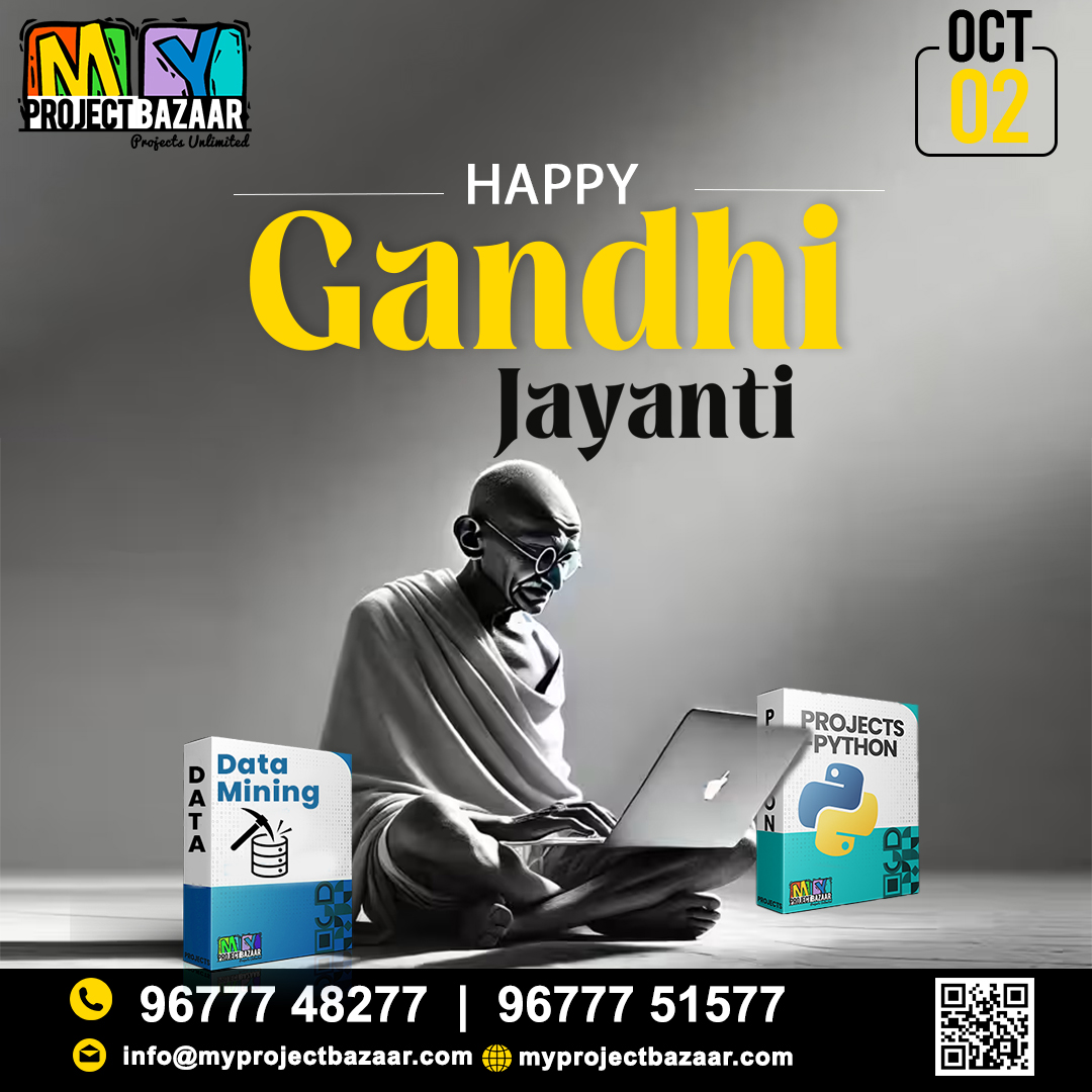 MyProjectBazaar's tweet image. ✨ Honor Gandhi Jayanti with MyProjectBazaar Services ✨
#MyProjectBazaar #happygandhijayanti #gandhijayanti #happygandhijayanti2025 #gandhijayanti2025 #mahatmagandhi #gandhiji #india #fatherofthenation #gandhiquotes #Indianfreedom #october2 #gandhijayantiquotes #bharat