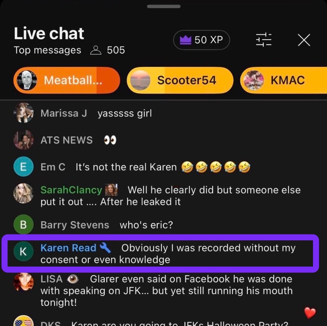 johnbaron1921's tweet photo. Okay cult members. Karen Read herself has now confirmed that she was illegally recorded by Turtleboy. 

What is the next conspiracy theory? 

Is this a fake Karen Read account?? 

Were these screenshots doctored with AI???

#TurtleboyTapes https://t.co/Xwmq2wHyOI