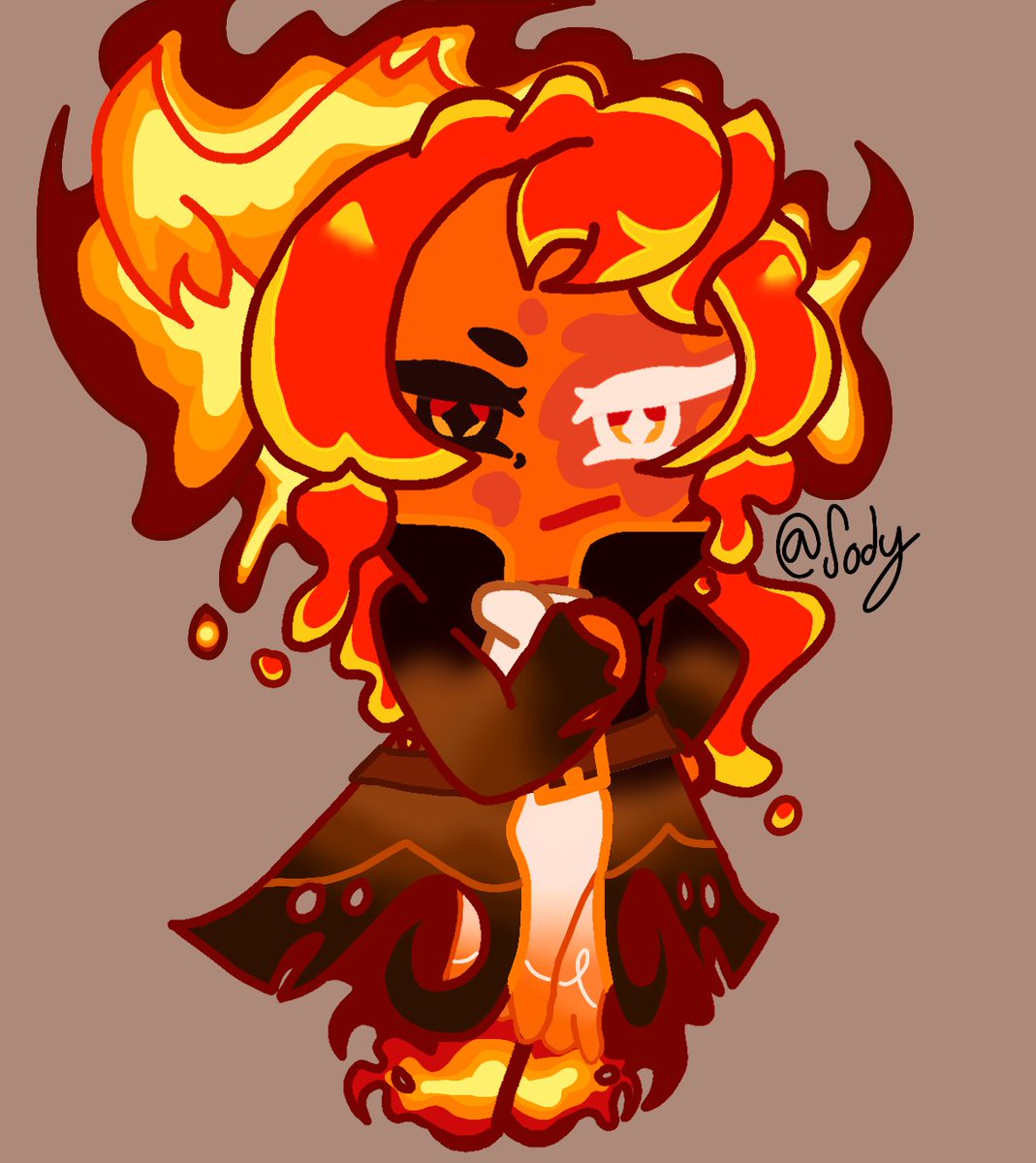 New crob oc... molten lava cookie....

#cookierunoc