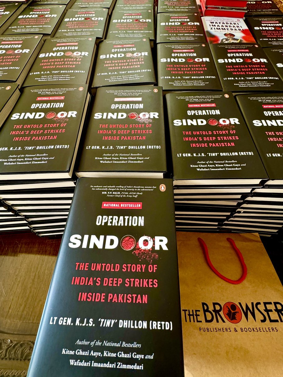 KJS DHILLON🇮🇳 (@tinydhillon) on Twitter photo #OperationSindoor
‘Operation Sindoor - The Untold Story of India’s Deep Strikes inside Pakistan’
These are only two days orders at <a href="/TheBrowser_Chd/">The Browser Bookstore</a>
Signing the books personalised by readers’ names with a messages, delivered all over the world by <a href="/faujidays/">Fauji Days</a>
You can order #OperationSindoor
‘Operation Sindoor - The Untold Story of India’s Deep Strikes inside Pakistan’
These are only two days orders at <a href="/TheBrowser_Chd/">The Browser Bookstore</a>
Signing the books personalised by readers’ names with a messages, delivered all over the world by <a href="/faujidays/">Fauji Days</a>
You can order