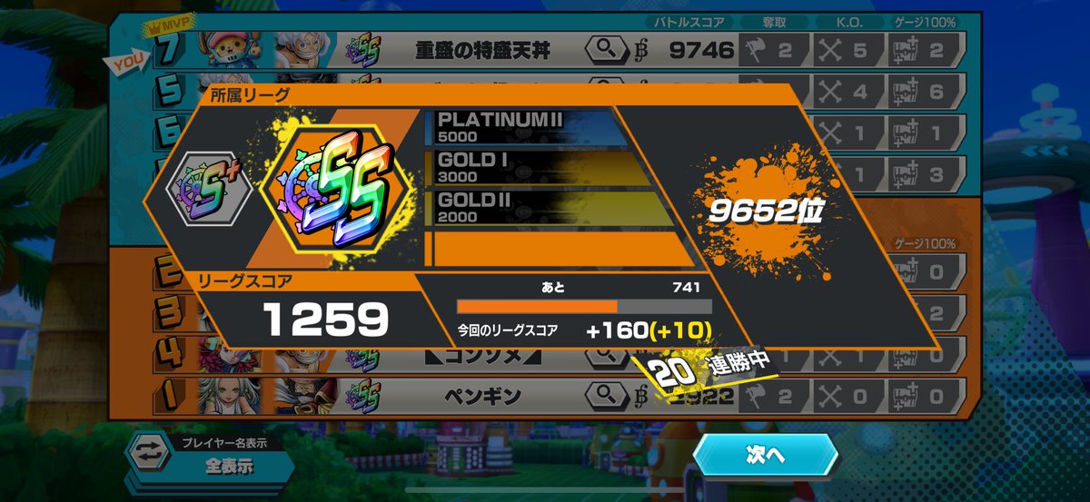 めっちゃ久々に20連勝みたわ笑
野良でもたまに連勝続くんよな〜