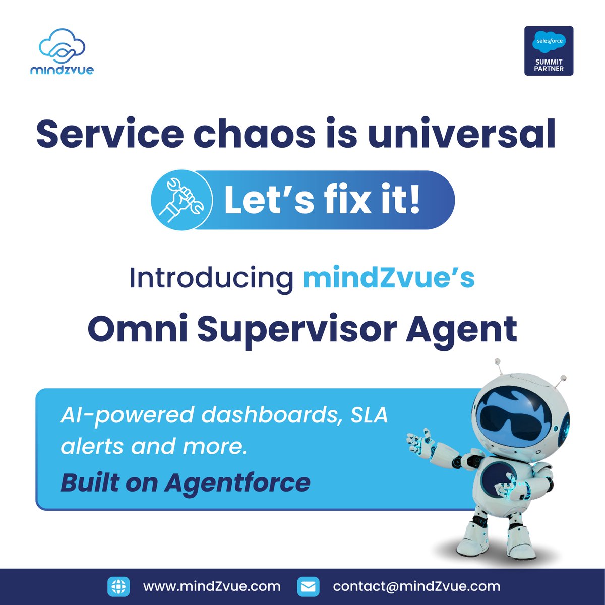 MindZvue's tweet image. Fix it fast with mindZvue's Omni Supervisor Agent with AI-powered visibility, SLA alerts, and live queue control.
Explore Agentic AI: bit.ly/4kvR16T
#mindZvue #summitpartner #Salesforce #OmniSupervisor @vinaychaturvedi @salesforce @agentforce