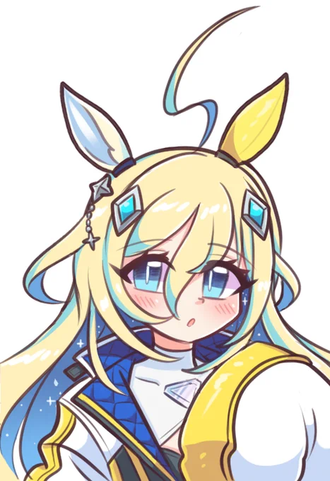 side note: i was misinformed that neouni was born in 2001 by the uma wiki and her information has since been changed because of a 2000 girlie. anyways i was halfway done with drawing her when i found out but i finished anyway. always double check your sources