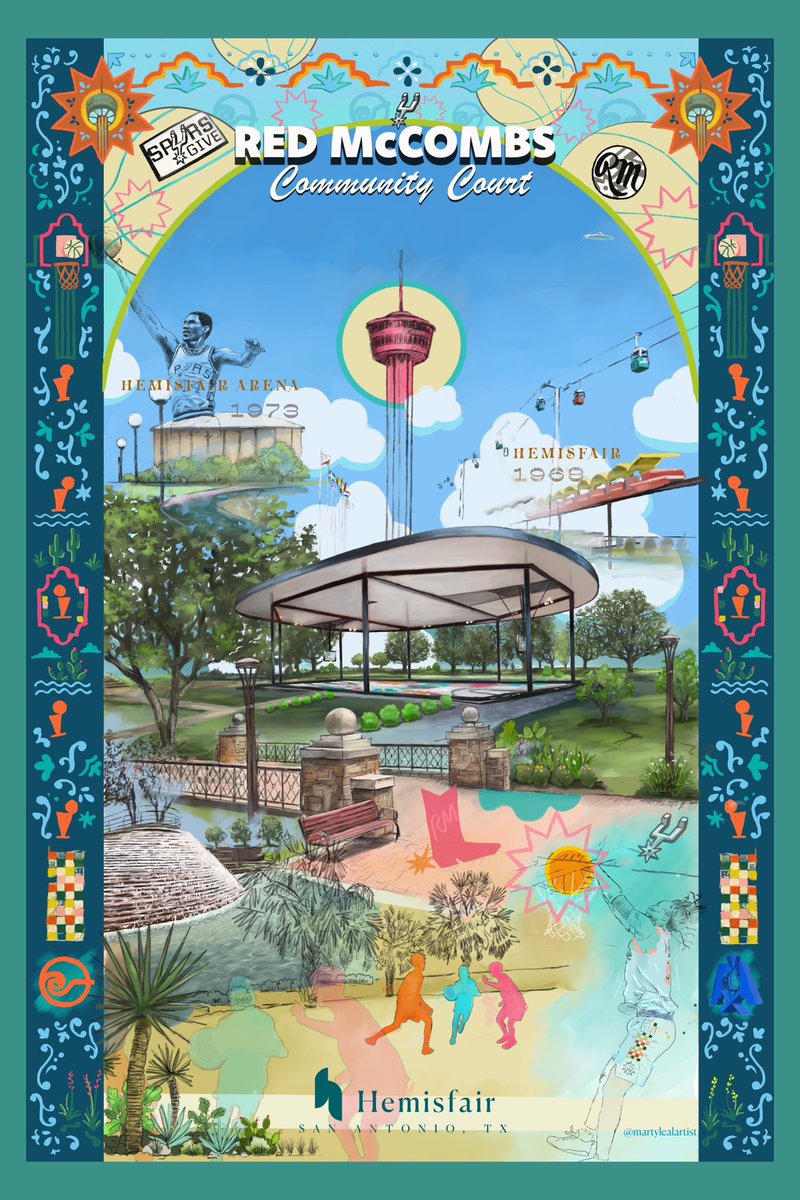marty3099's tweet photo. β¨@Spurs fans!! Join me this Saturday at @hemisfair Tower Park - Super Fun Saturday: Day of Play
Oct 04 @ 11:00a- 1:00p, where l'll be signing and giving away my π¨ official 12x18" posters honoring the NEW Red McCombs Community Court on behalf of Hemisfair!
#hemisfair #spurs https://t.co/RdkyBOHdQf
