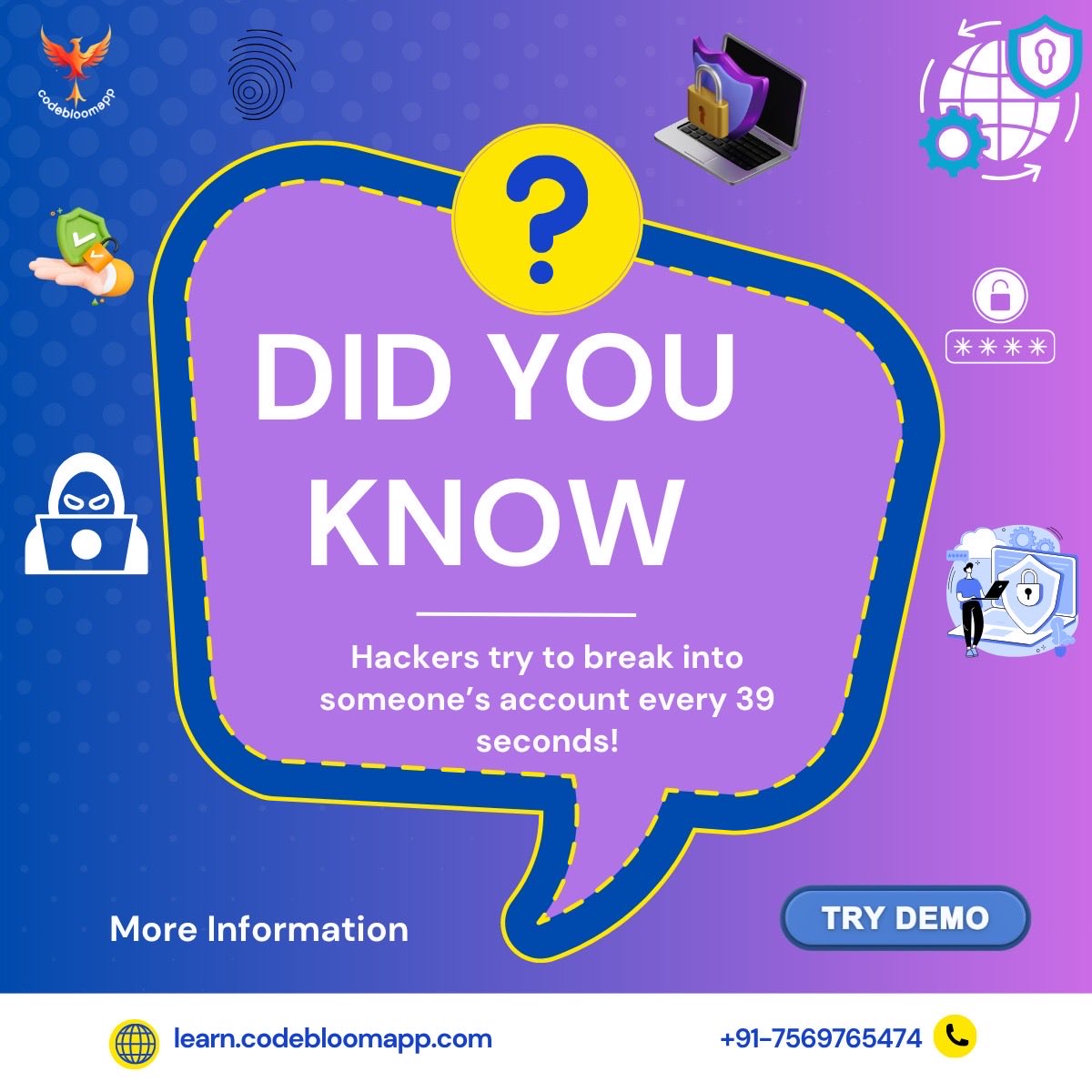 codebloomapp's tweet image. Learn cybersecurity now!
Book your free demo!
learn.codebloomapp.com
+91 75697 65474
#LeadCybersecurity #CyberDefense #StaySecure #DigitalProtection #CyberSafe #CodeBloom