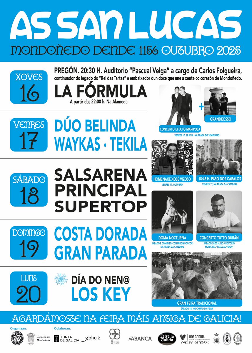 ¡¡Nueva fecha!! Nos vemos el 17 de Octubre en Mondoñedo (Lugo) a partir de ls 22.30 horas. ENTRADA GRATUITA