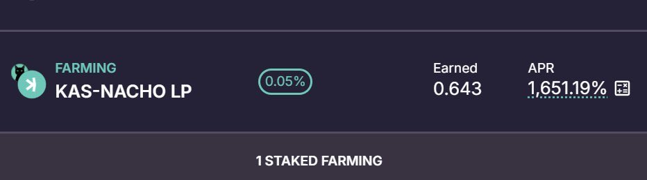 🚨 1651% APR on $NACHO / $KAS LP right now on KaspaFinance 🚨
This isn’t just farming, this is printing! 🤑🔥
Early farmers about to eat big… who’s in? 🚀