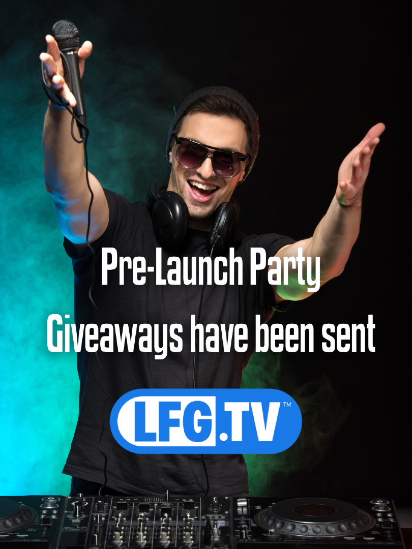 The LFG.TV Pre-Launch Party Giveaways have been sent to the winners.
Keep your eye out if you won a custom JetPack Bag or LFG.TV Hat or T-Shirt.

#lfgtv #djlife #livestreaming