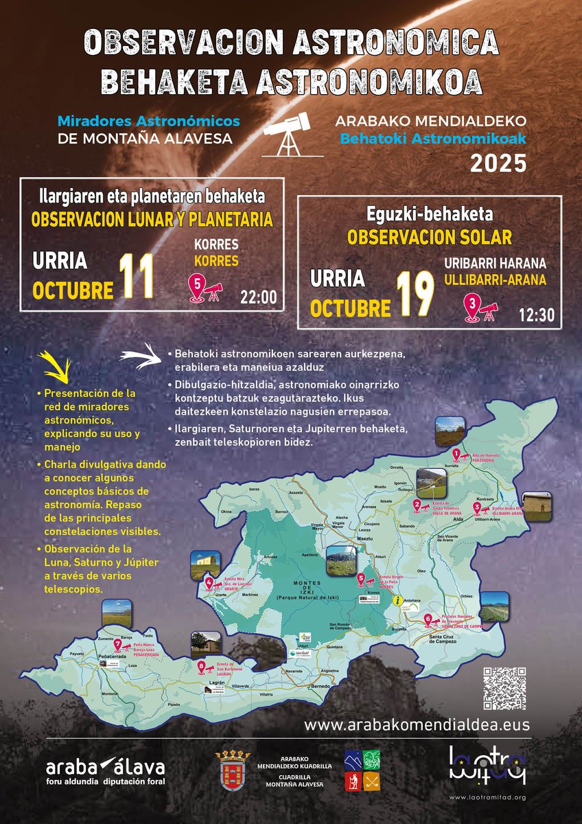 Observación astronómica  en #MontañaAlavesa