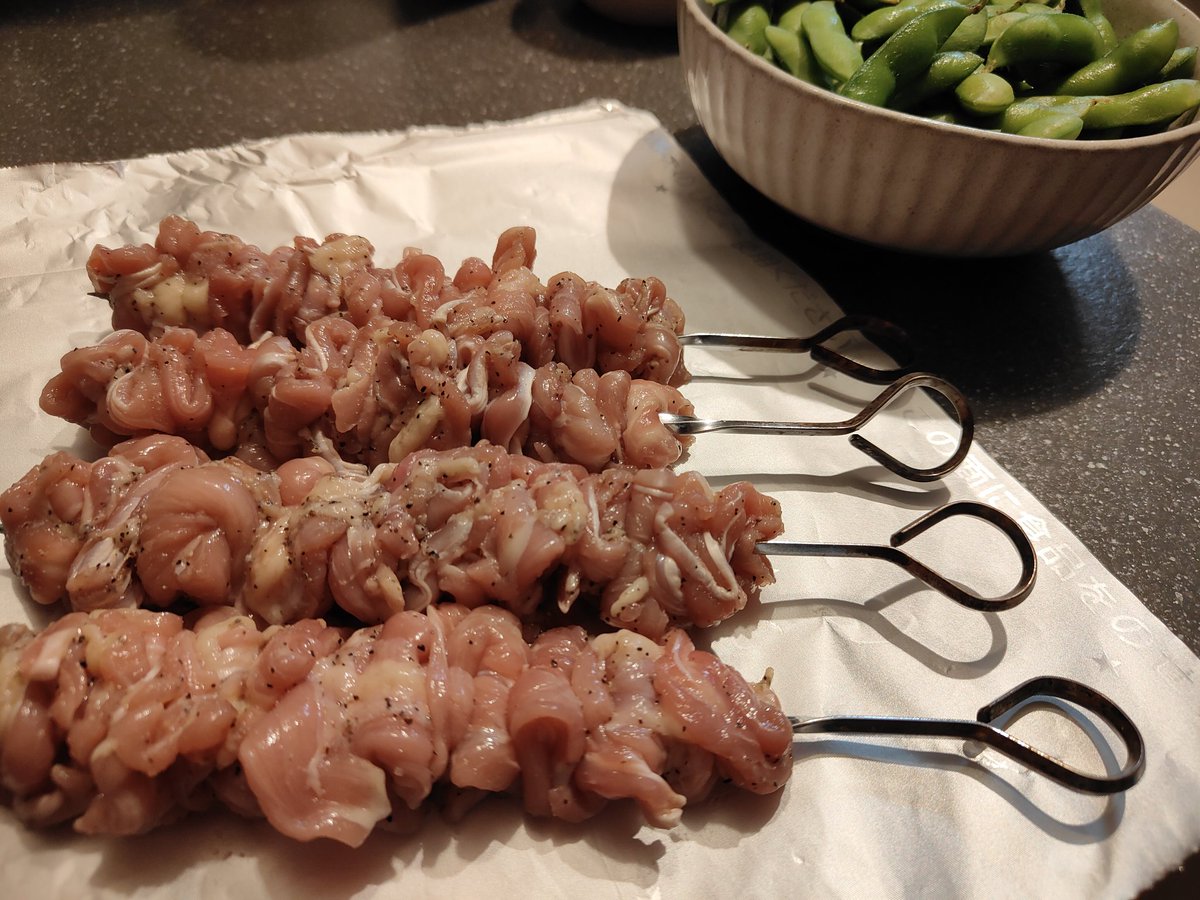 今夜は焼き鳥にしよう😋