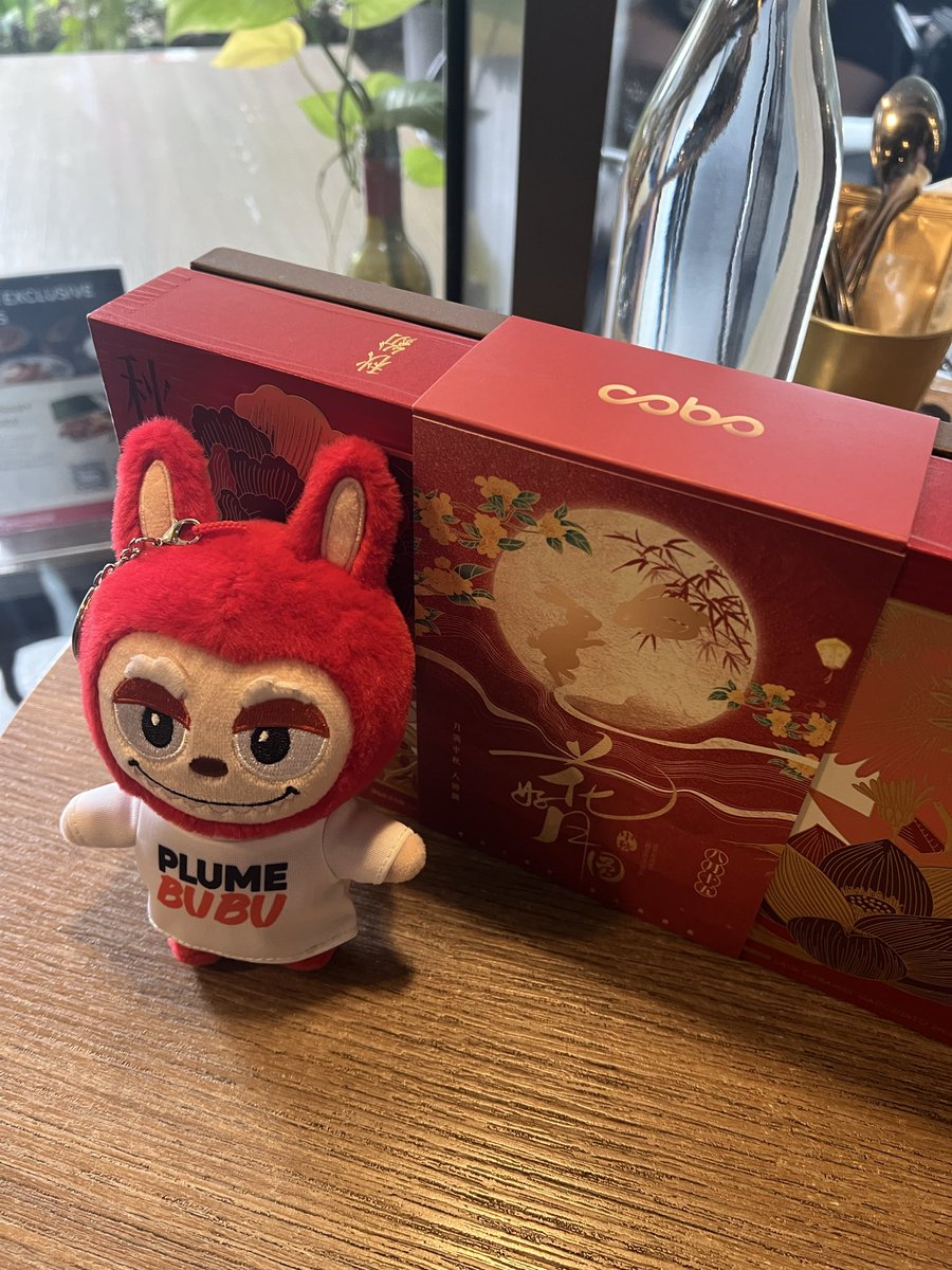 sasagoongooncat's tweet image. GOONBubu is enjoying the mooncake from @Cobo_Global