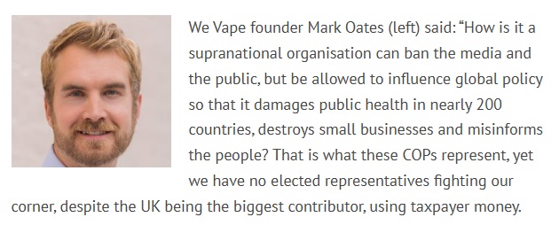Indeed. What's more, UK-based NGOs will say nothing at #COP11 just like they said nothing to protect vaping from massive tax rises which will deter smokers from switching next year.  conveniencestore.co.uk/news/vape-advo…